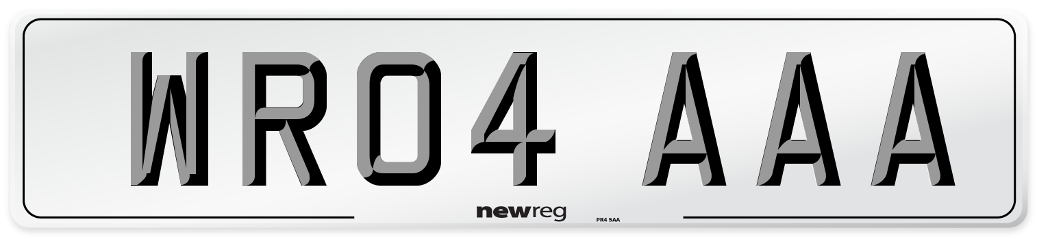 WR04 AAA Number Plate from New Reg